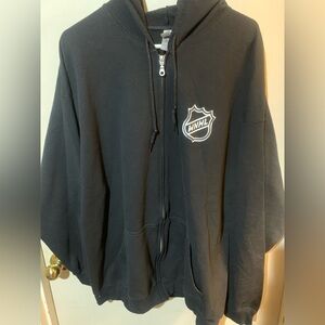 Black WNHL Zip-Up Hoodie Size  2XL